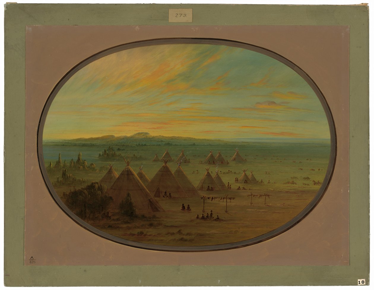 Varjúfalu a Lazac-folyón alkotó: George Catlin