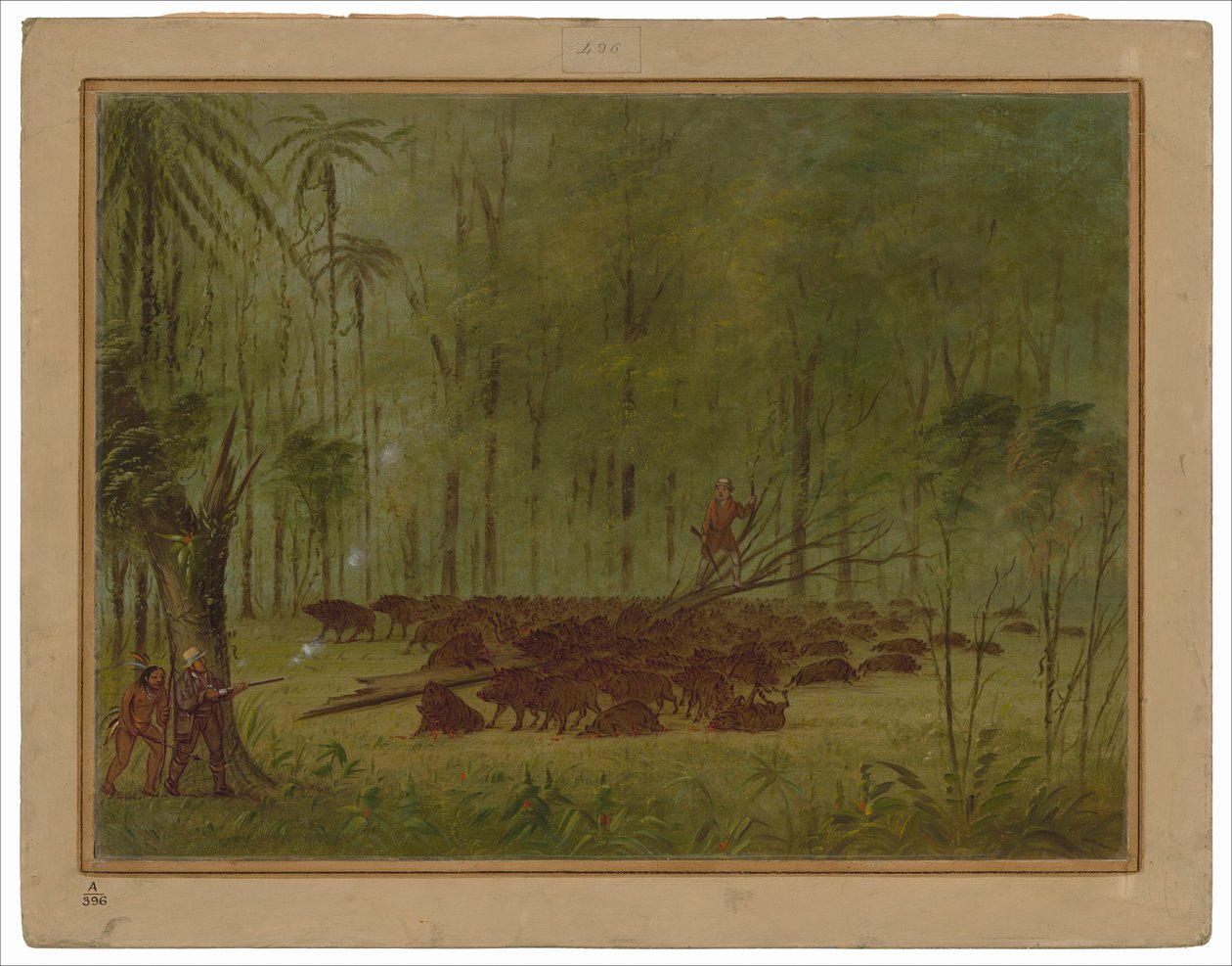 Harc pecákkal – Karib-szigetek alkotó: George Catlin