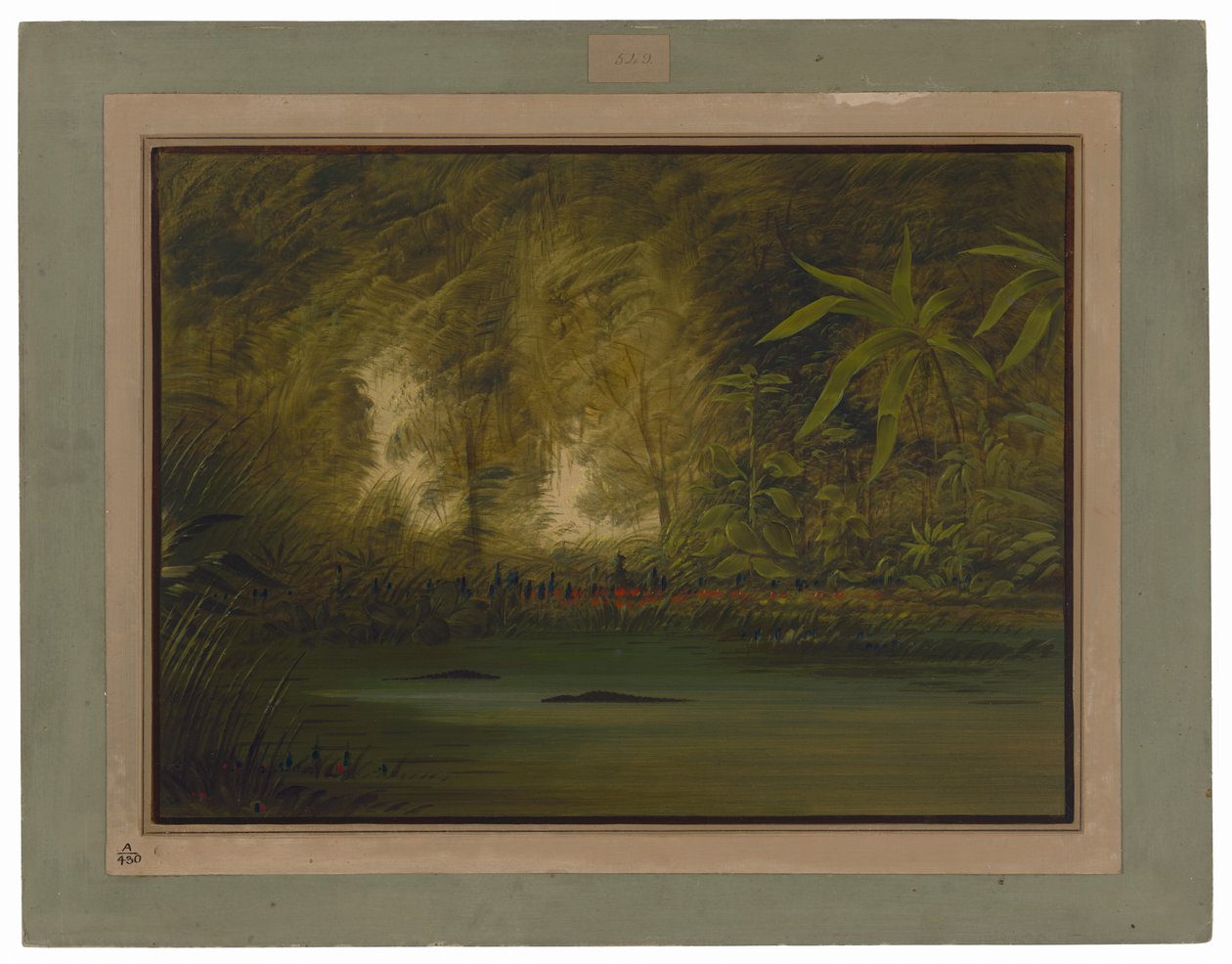 Lagúna a felső Amazonas vidékén alkotó: George Catlin