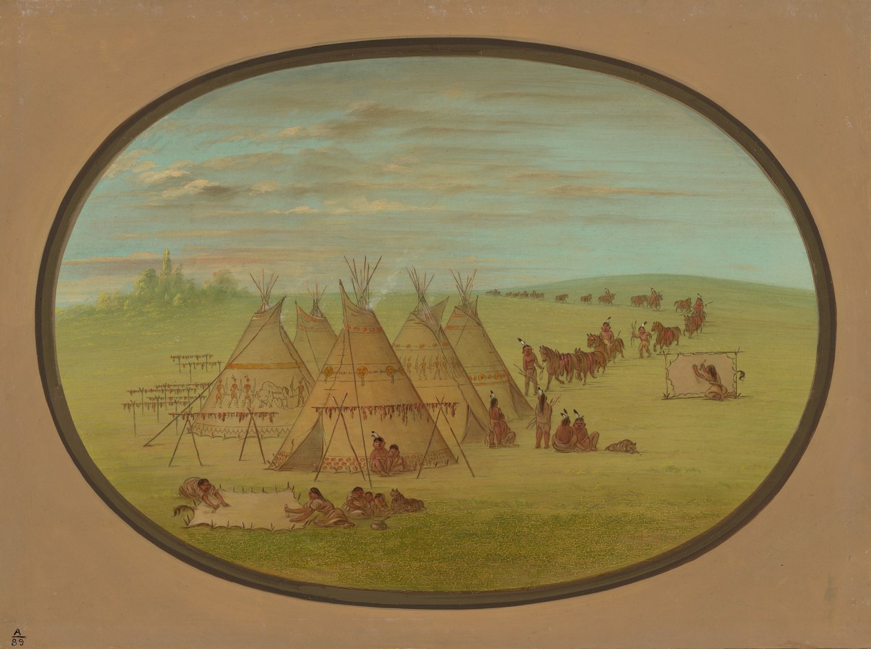 Egy kis sziú falu, 18611869. alkotó: George Catlin