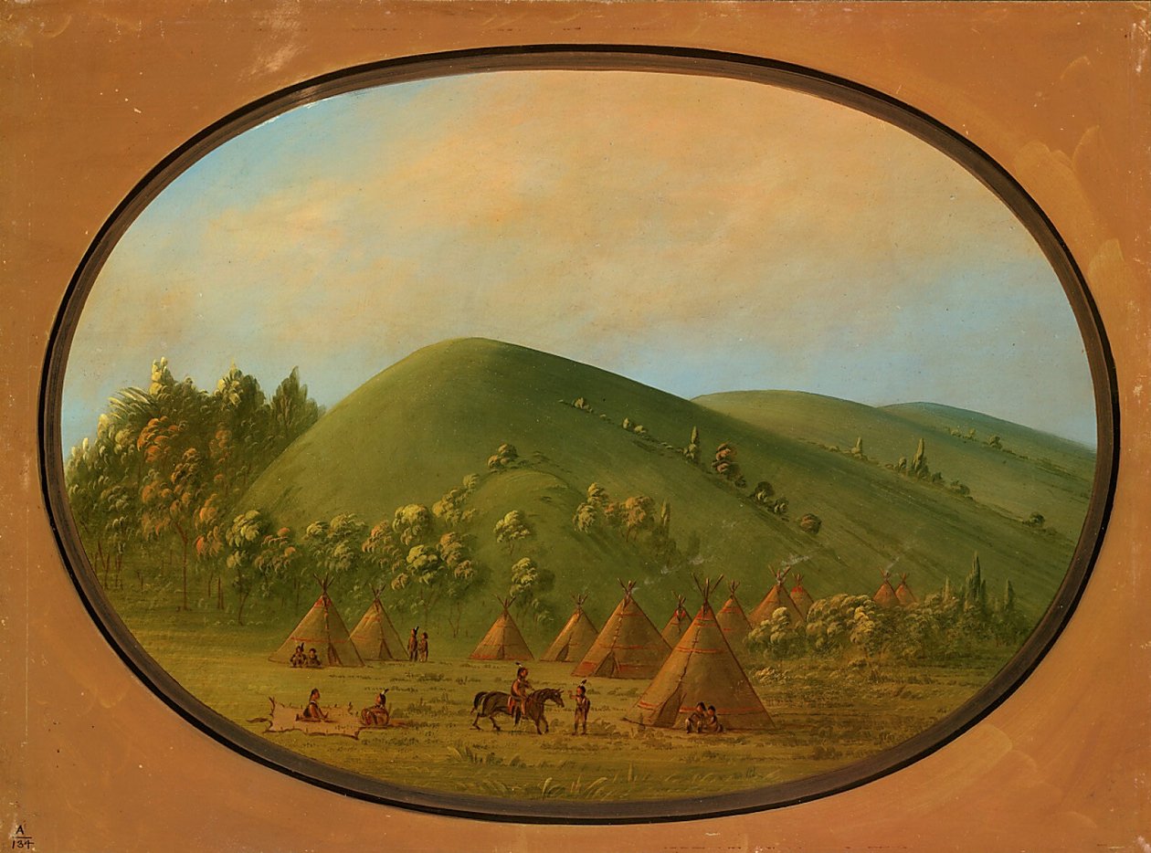 Egy kis cheyenne falu alkotó: George Catlin
