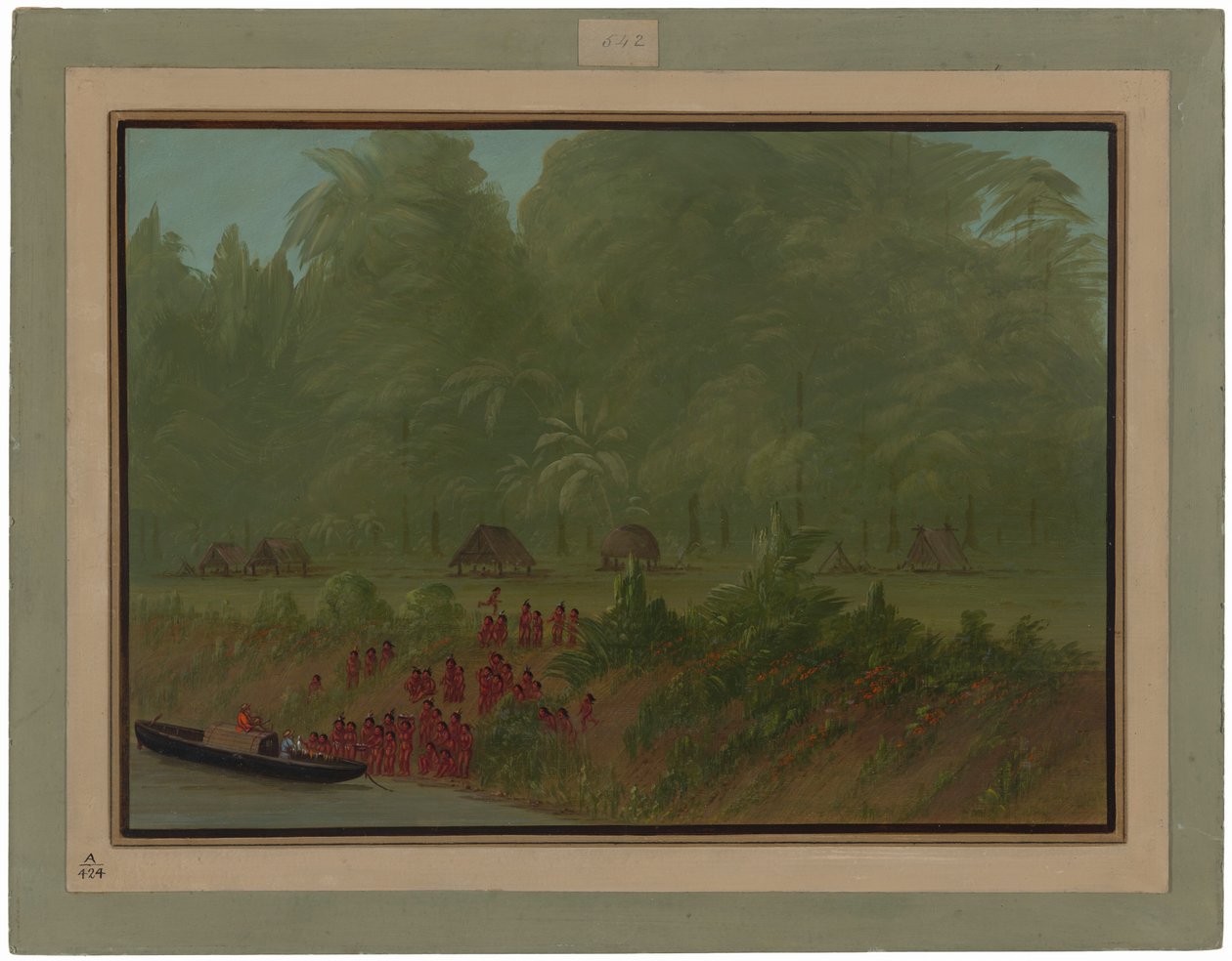 Egy yahua falu alkotó: George Catlin