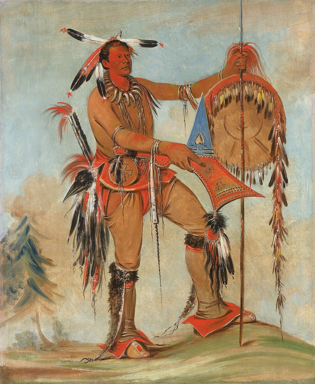 Ah-móu-a, a bálna, Kee-o-kúk egyik fő vitéze. alkotó: George Catlin