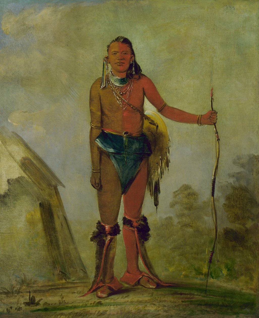 Aih-no-wa, The Fire, a Fox Medicine Man, 1835. alkotó: George Catlin