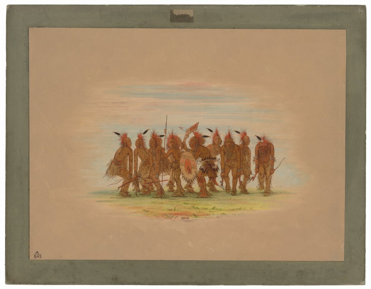 Szórakoztató tánc - Saukie alkotó: George Catlin