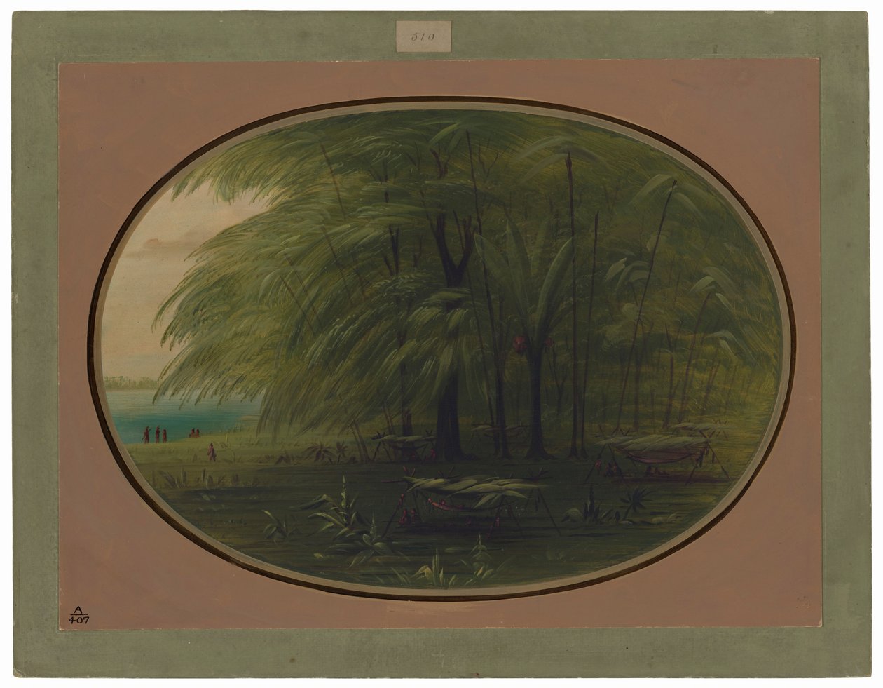 Egy indián falu – az Amazonas partja alkotó: George Catlin