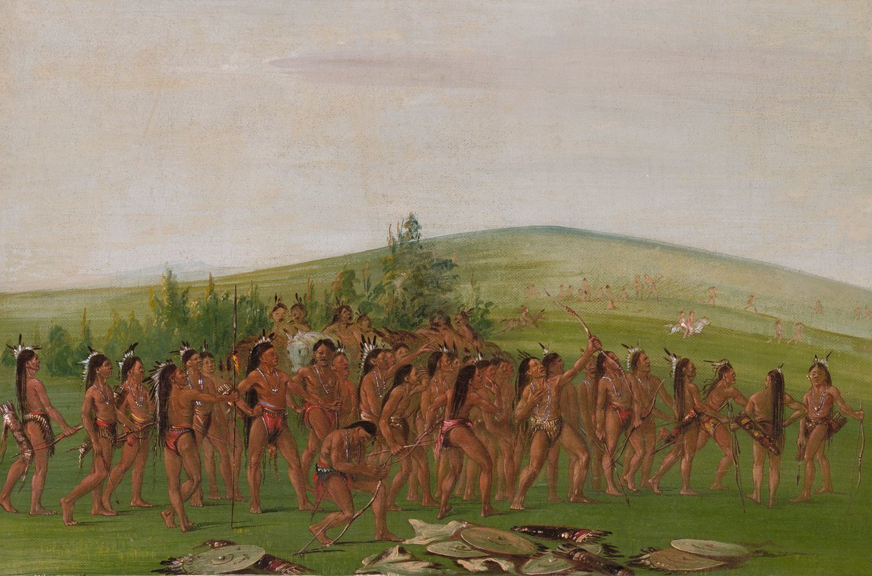 A mandanok íjászata alkotó: George Catlin