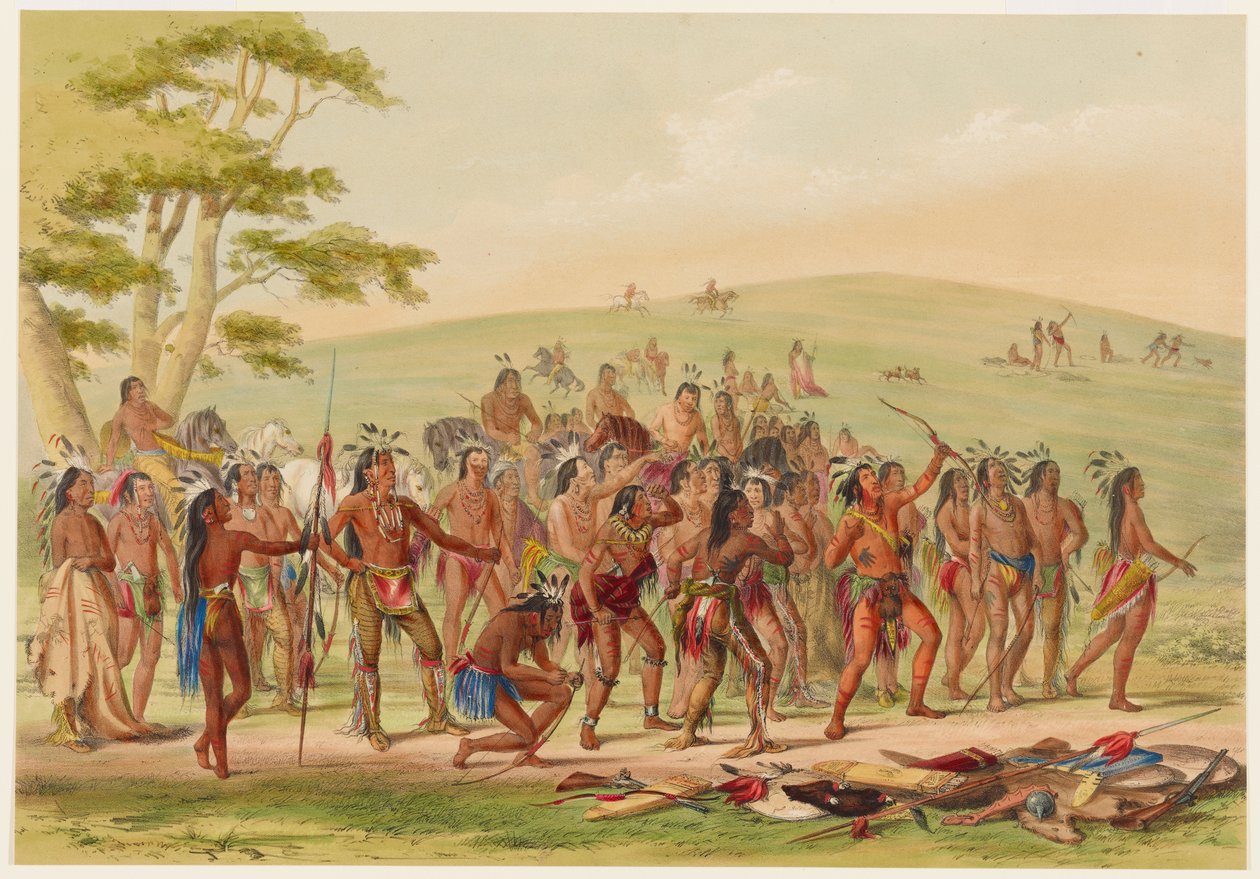 A mandanok íjászata alkotó: George Catlin