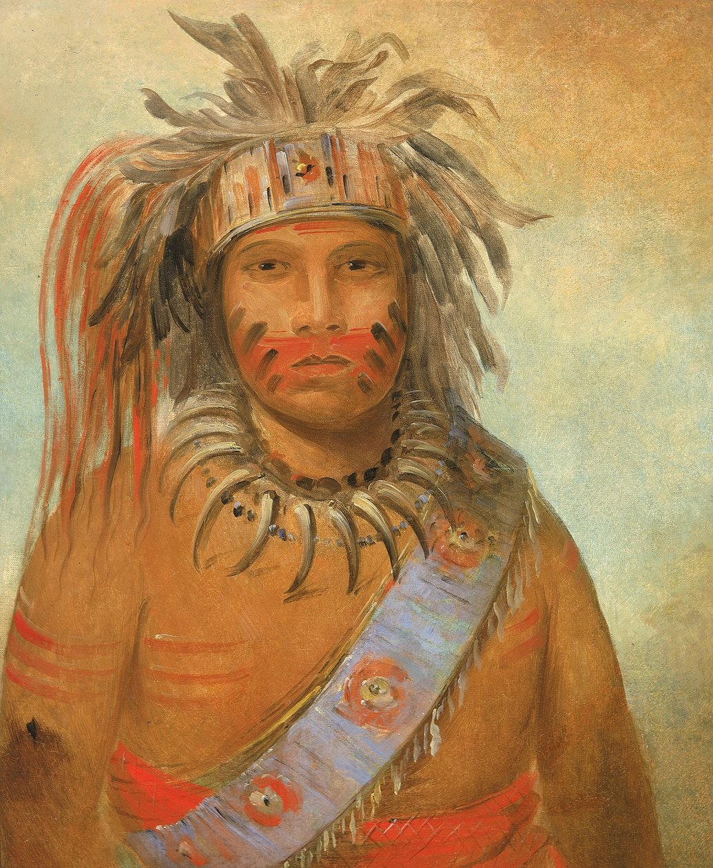 Au-nim-muck-kwa-um, Viharmadár... alkotó: George Catlin