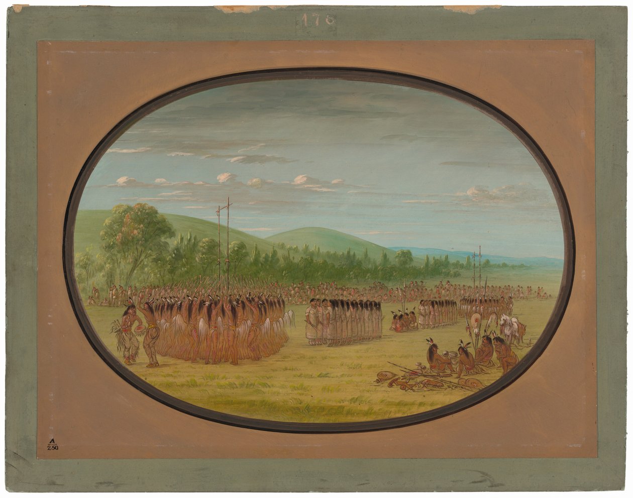 Ball-Play Dance - Choctaw alkotó: George Catlin
