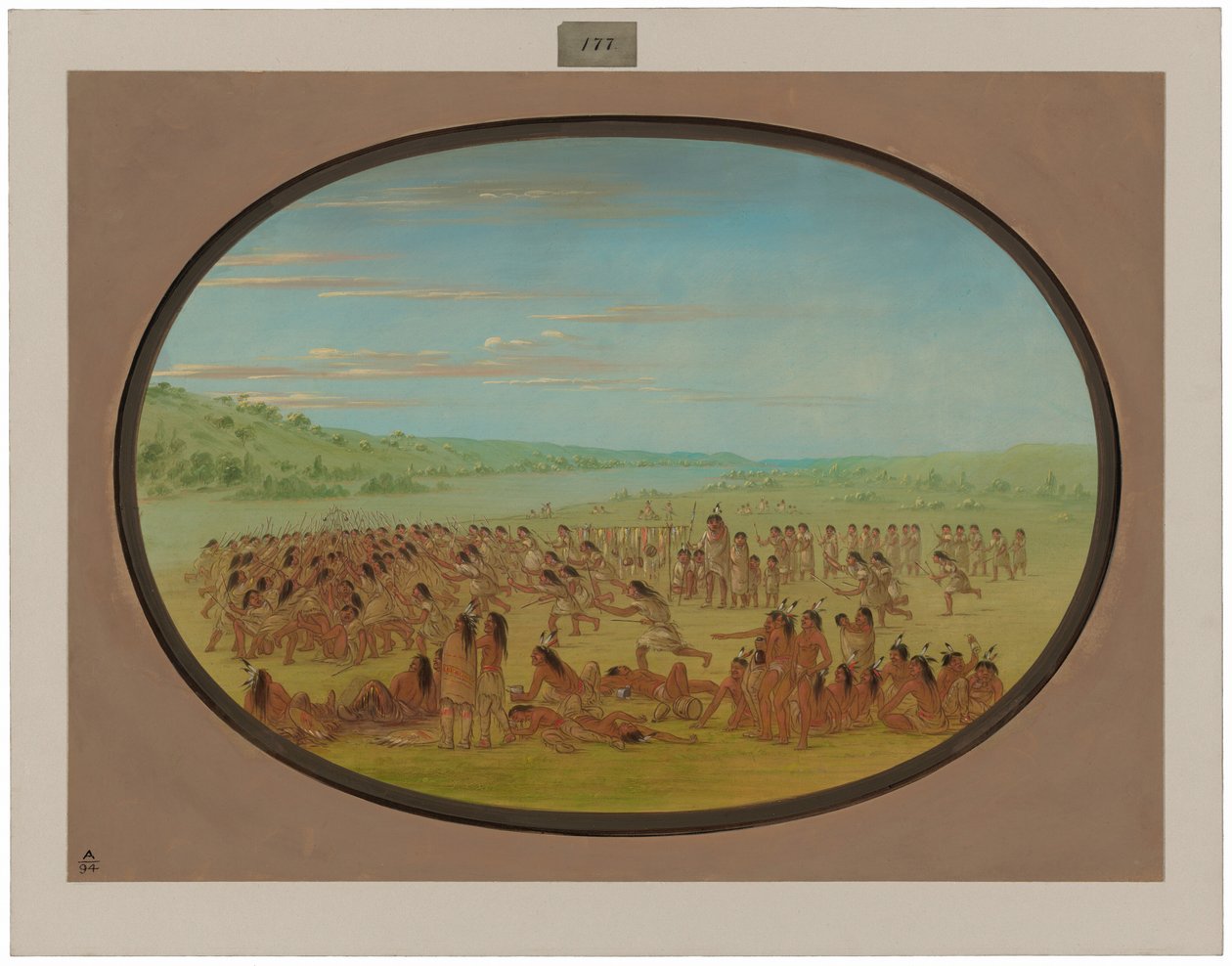 A nők labdajátéka – sziú alkotó: George Catlin