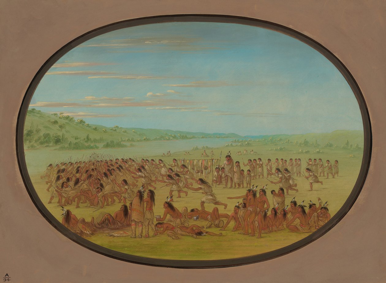 A nők labdajátéka – sziú, 18611869. alkotó: George Catlin
