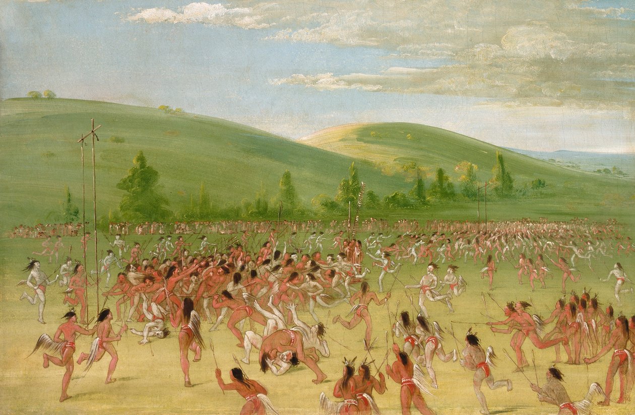 A csoktawok labdajátéka - labda felfelé alkotó: George Catlin