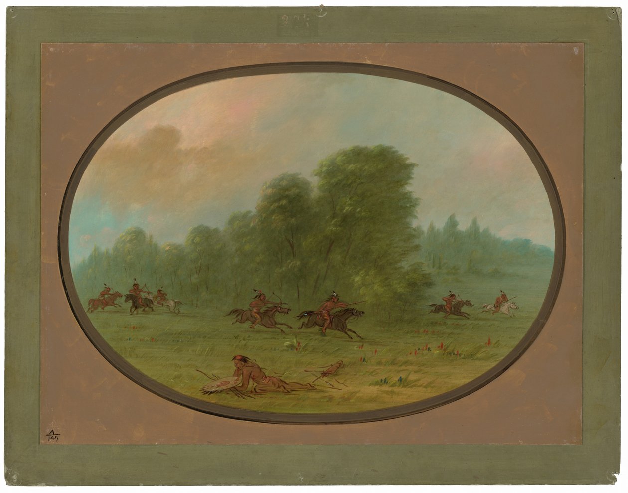 Harc a jiccarilla apacsok és a camancheek között alkotó: George Catlin