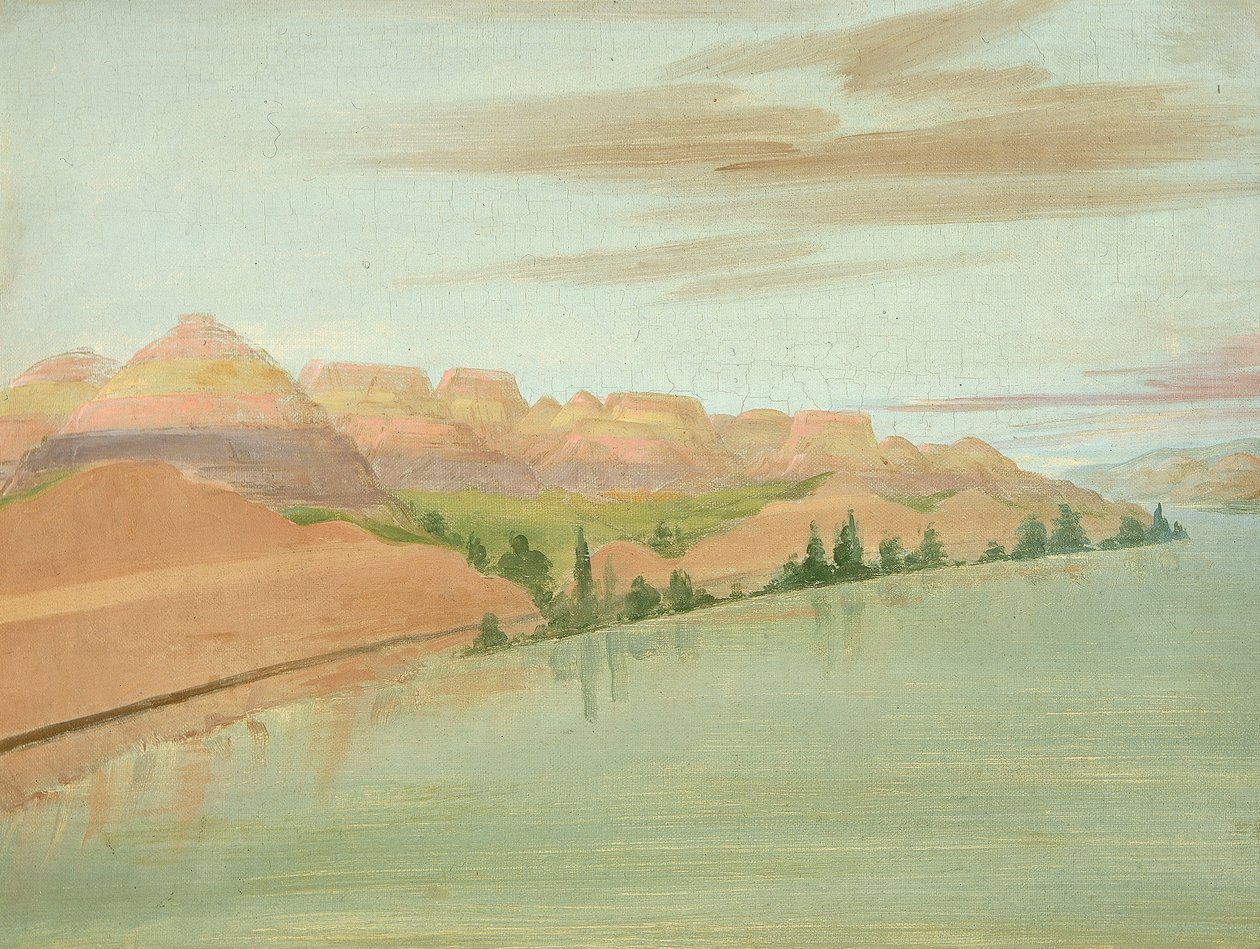 Gyönyörű Clay Bluffs, 1900 mérföldre St. Louis felett alkotó: George Catlin