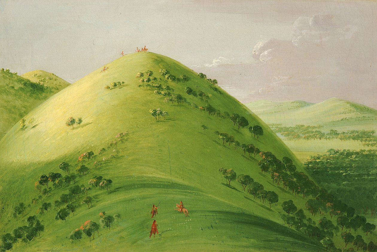 Gyönyörű Prairie Bluffs, Felső-Mississippi alkotó: George Catlin