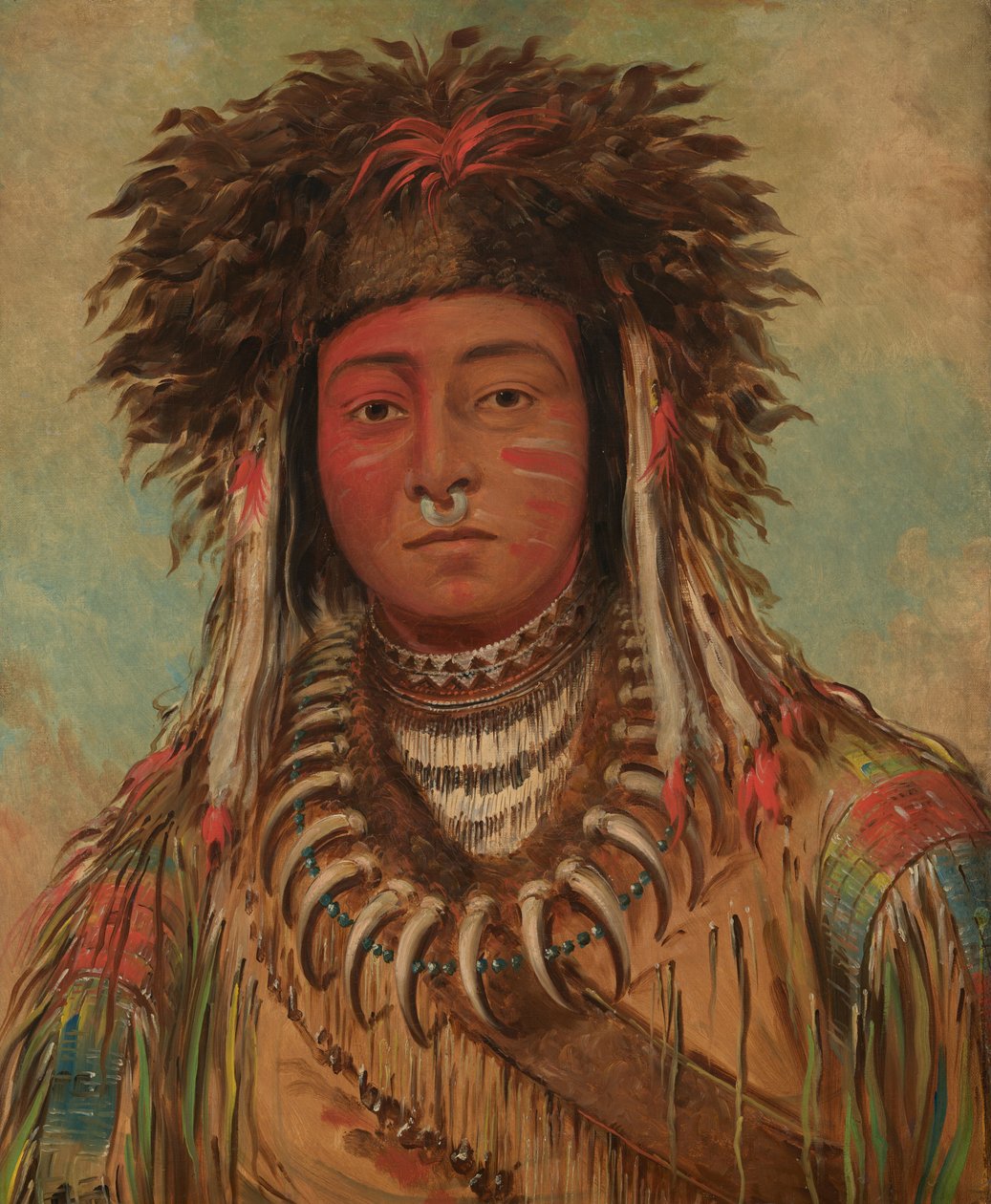 Fiúfőnök – Ojibbeway alkotó: George Catlin