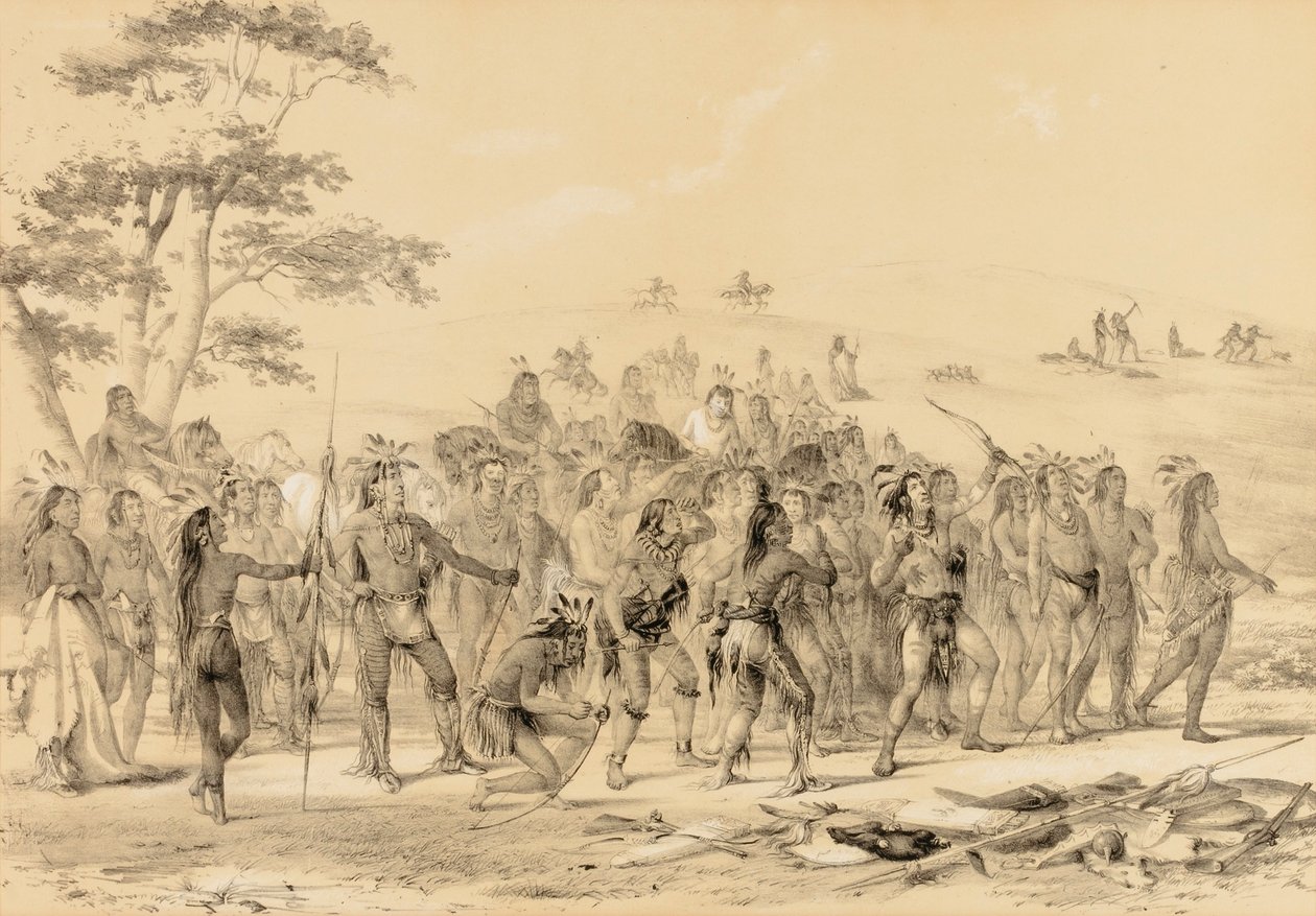 Braves nyilasok lövészete-verseny--szám 24. alkotó: George Catlin