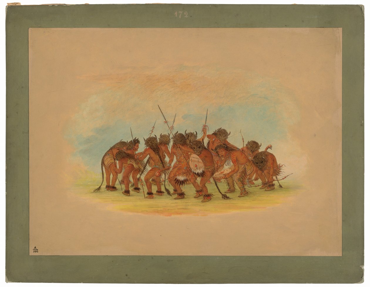 Bivalytánc - Mandan alkotó: George Catlin