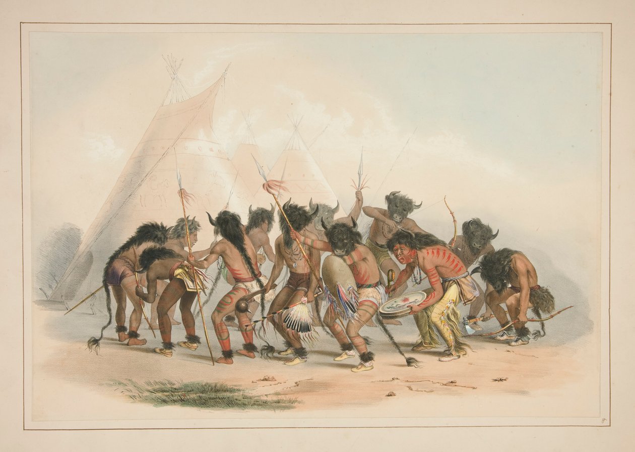 Bivalytánc, pl. 8 az észak-amerikai indián portfólióból alkotó: George Catlin