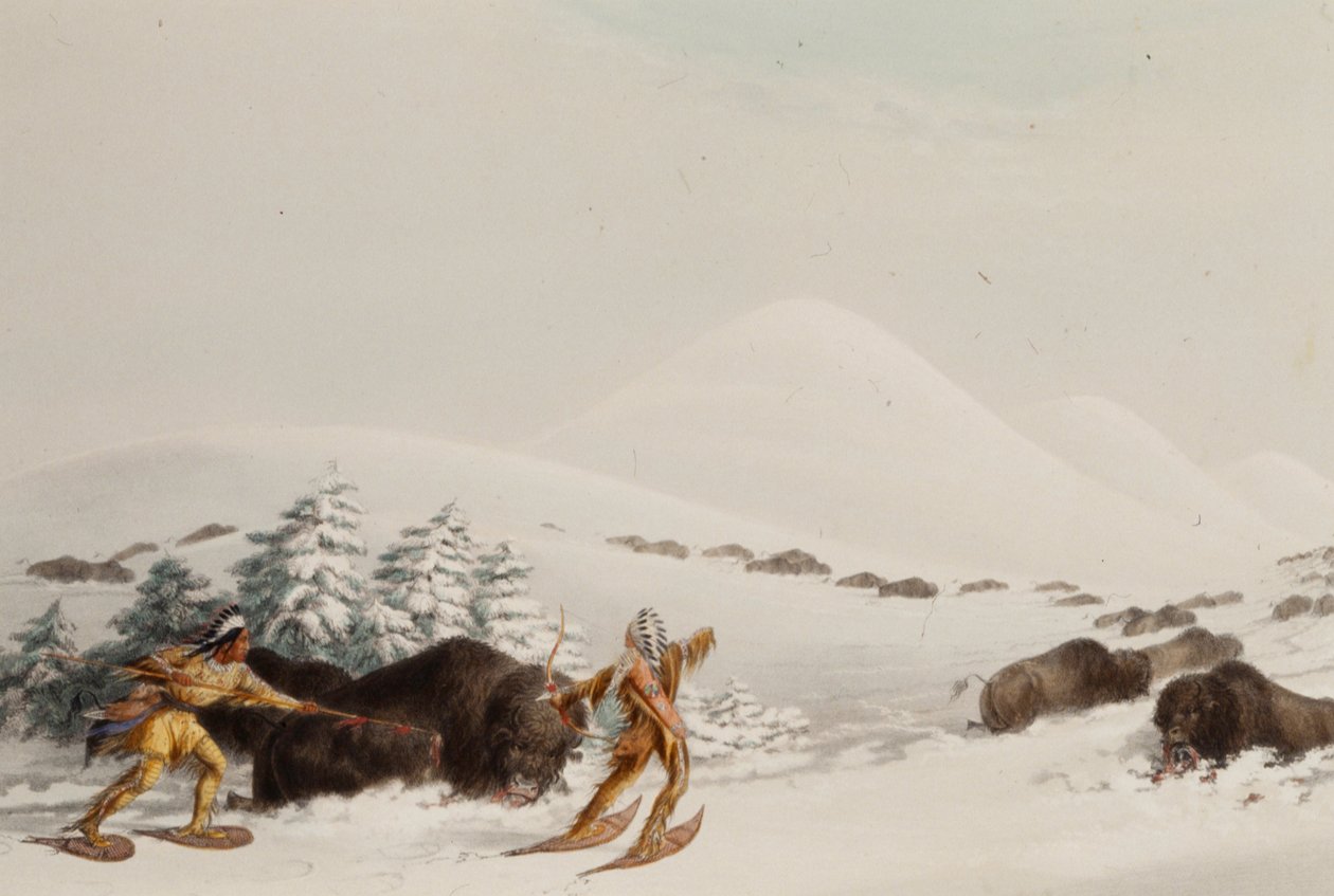 Bivalyvadászat hótalpakon alkotó: George Catlin