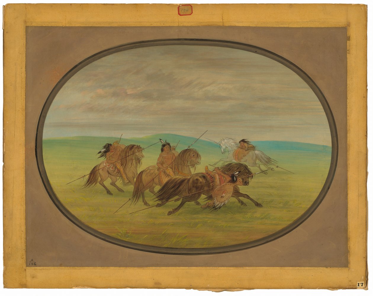 Comanche lovaglás alkotó: George Catlin