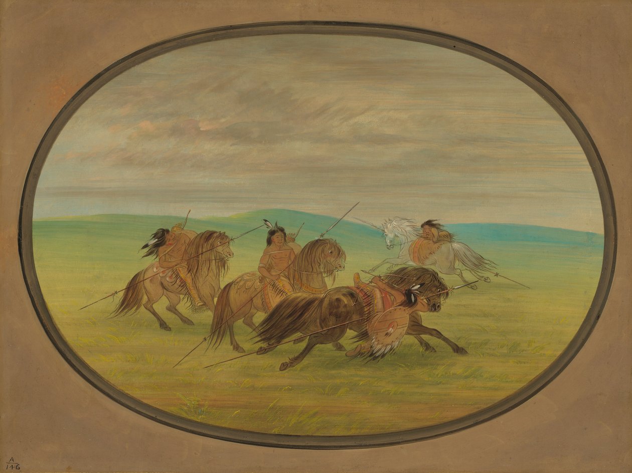 Comanche lovaglás, 18611869. alkotó: George Catlin