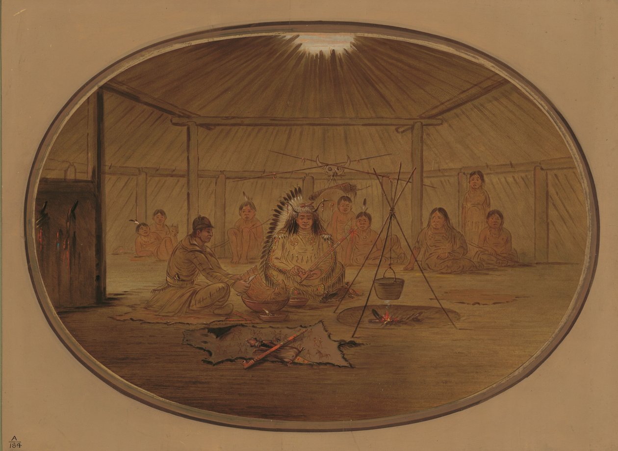 Catlint a mandánfőnök lakomázta, 18611869. alkotó: George Catlin
