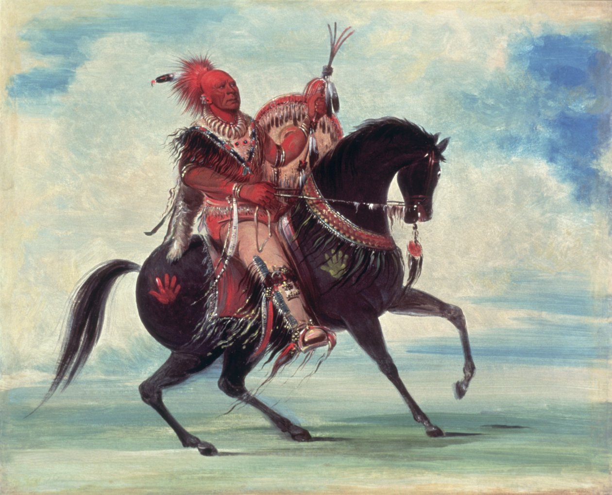 Keokuk főnök alkotó: George Catlin