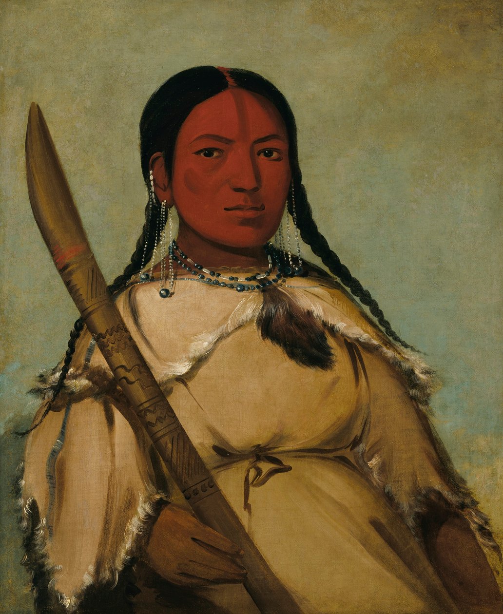 Chin-cha-pee, Fire Bug, hogy kúszik, felesége Galamb tojásfejű alkotó: George Catlin
