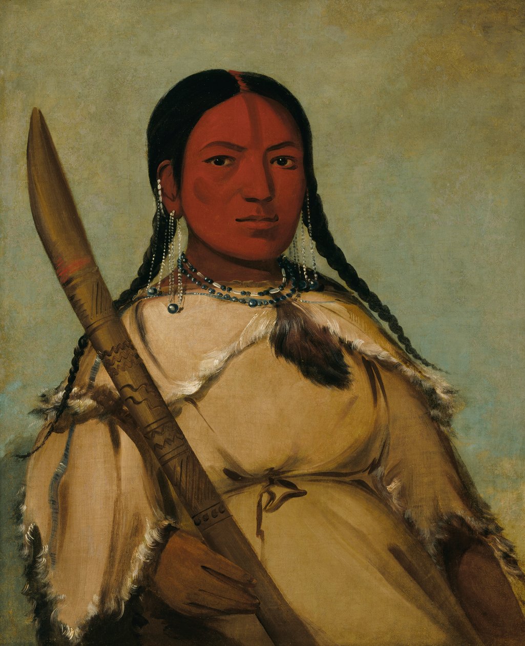 Chin-cha-pee, Kúszópoloska, Galambtojásfej felesége, 1832. alkotó: George Catlin