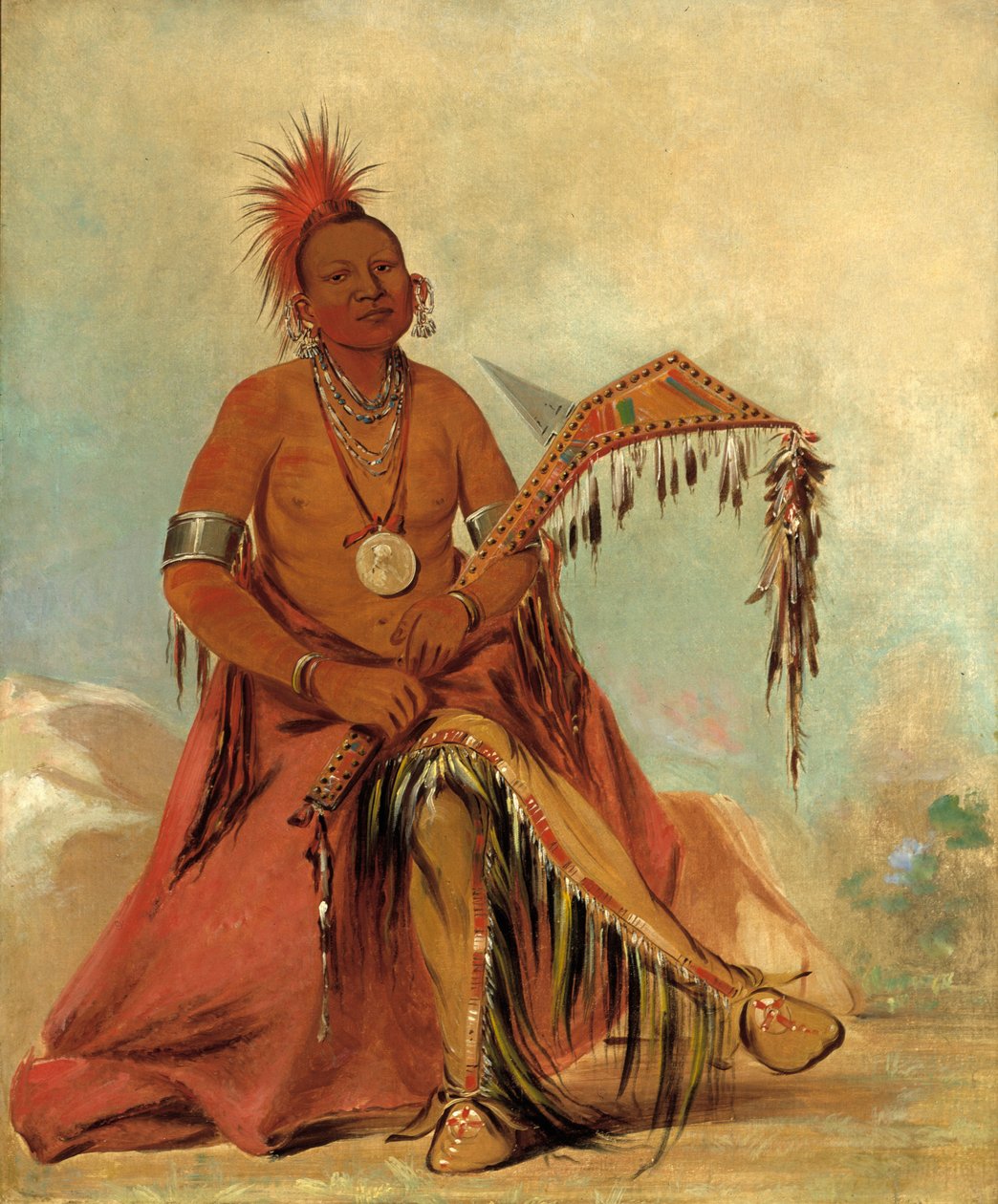 Cler-mónt, a törzs első főnöke, 1834. alkotó: George Catlin