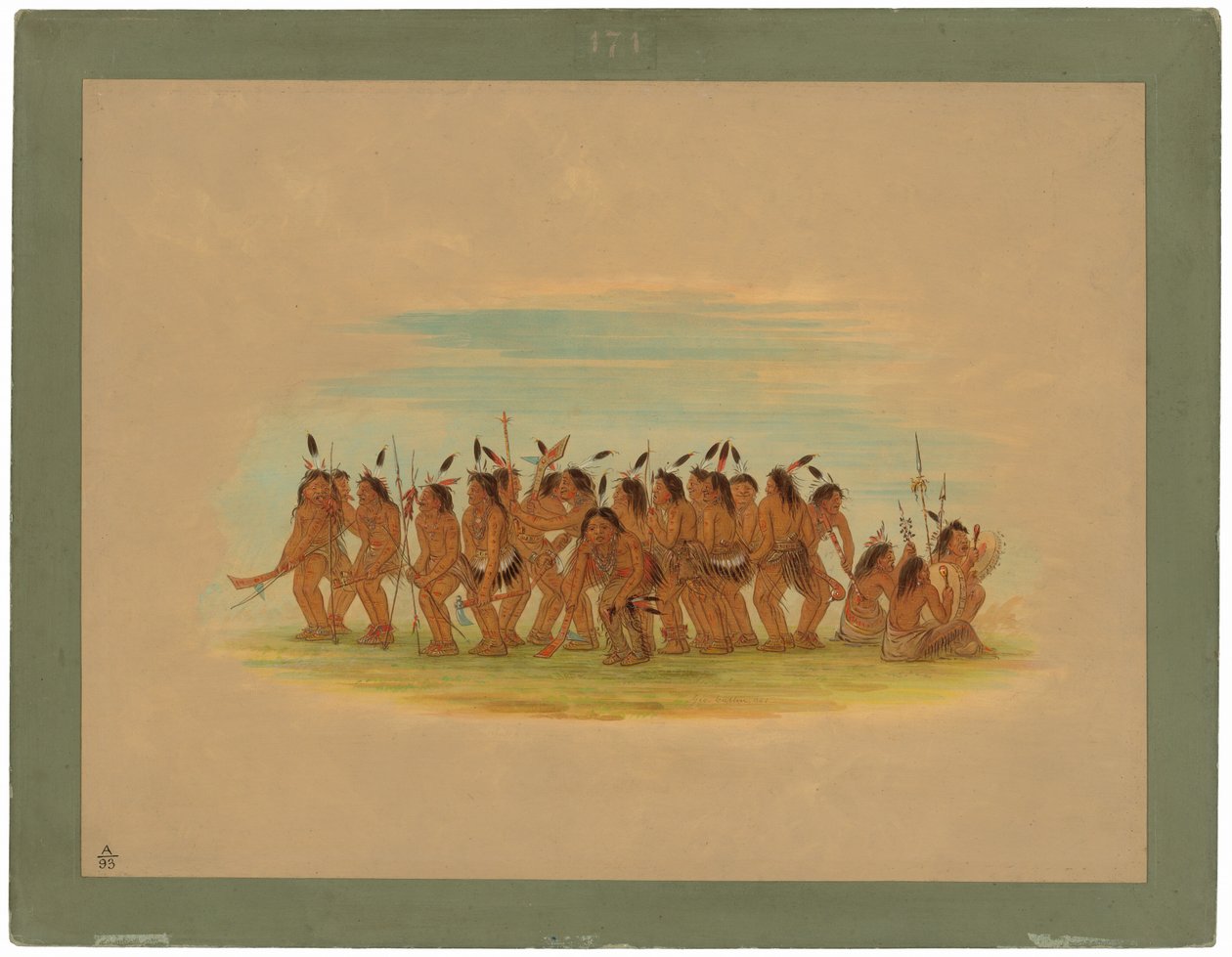 Kutyatánc - sziú alkotó: George Catlin