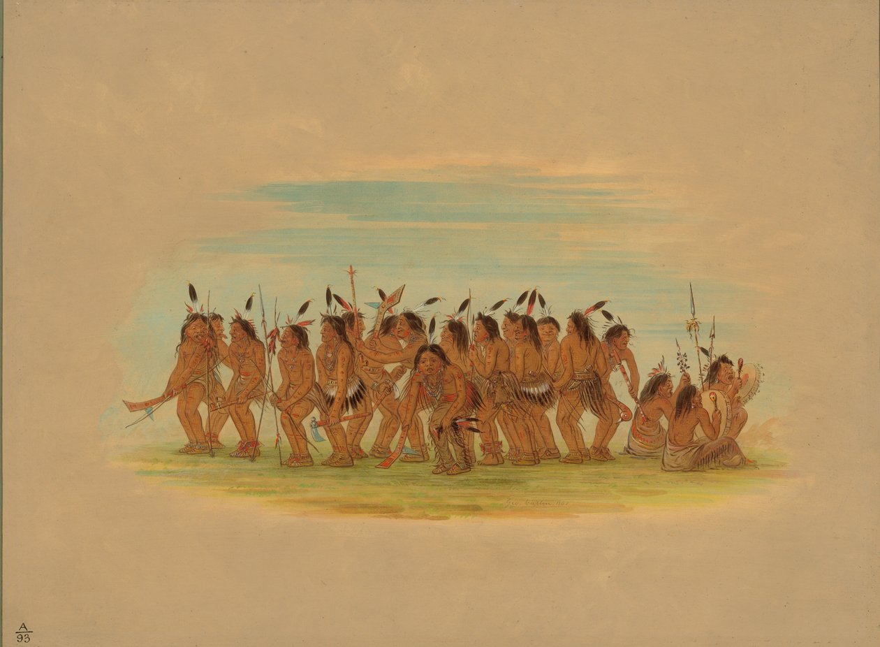 Kutyatánc – sziú, 1861. alkotó: George Catlin