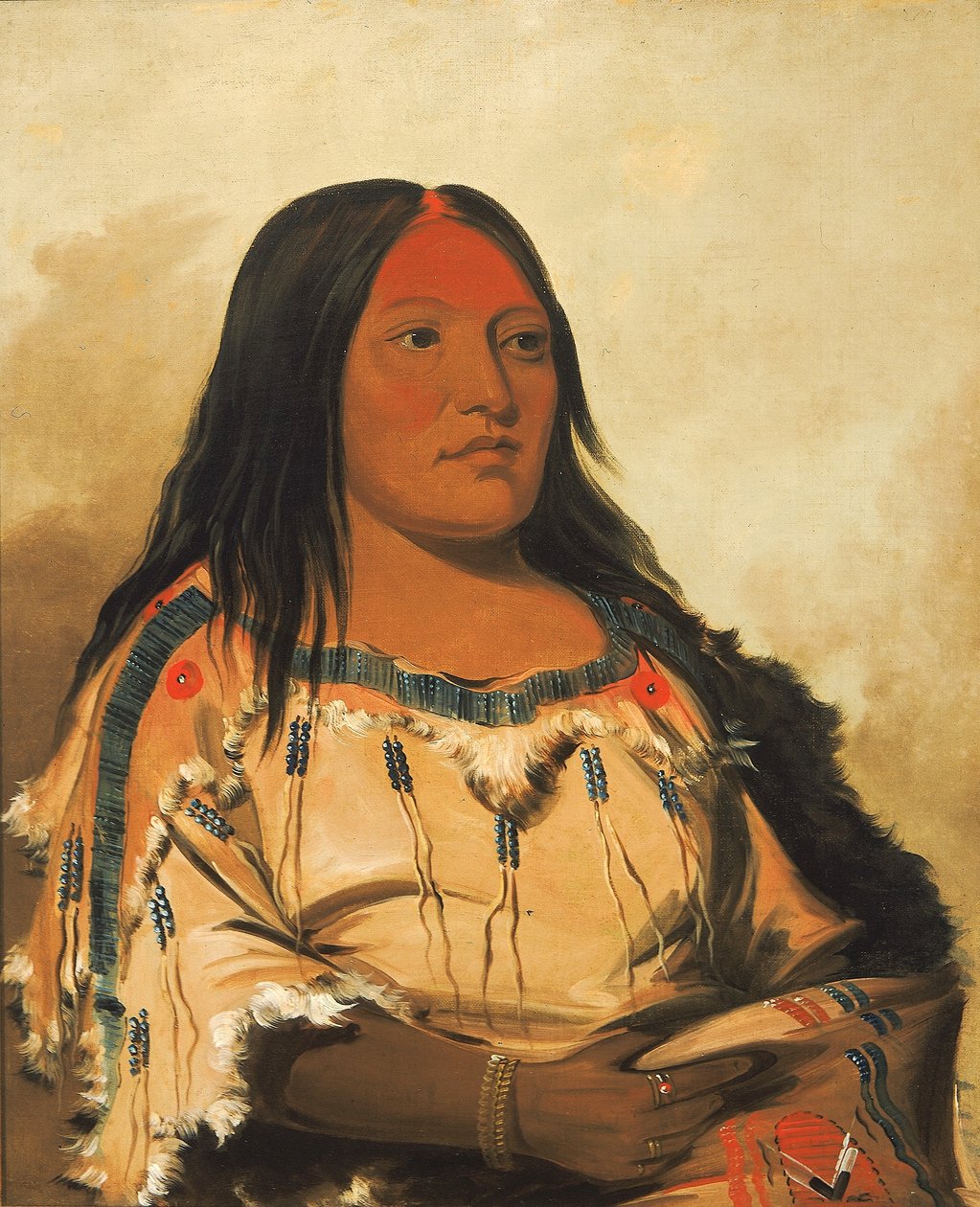 Eeh-nís-kim, Kristálykő, a főnök felesége alkotó: George Catlin