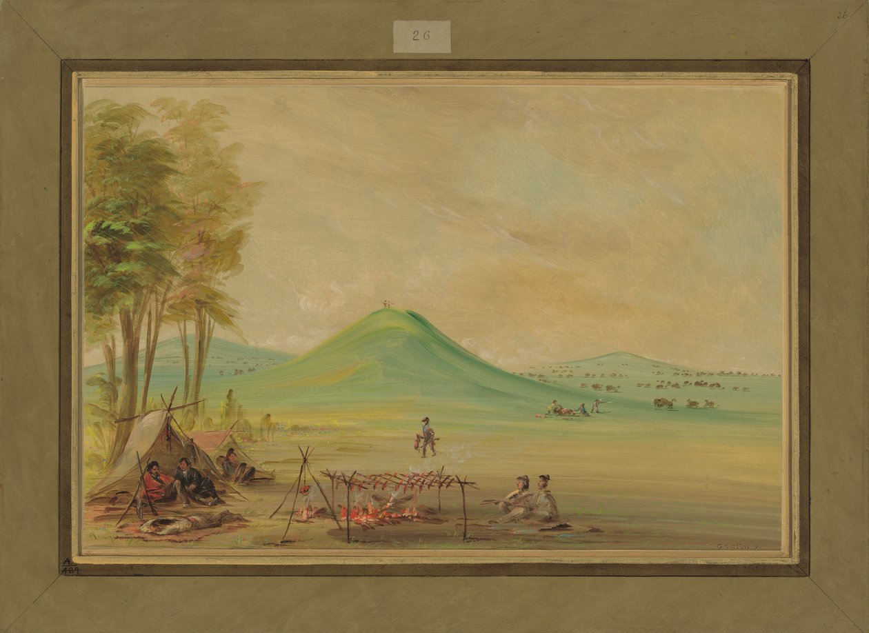 Expedíció egy texasi prérin táborozott, 1686. április, 1847-48 alkotó: George Catlin