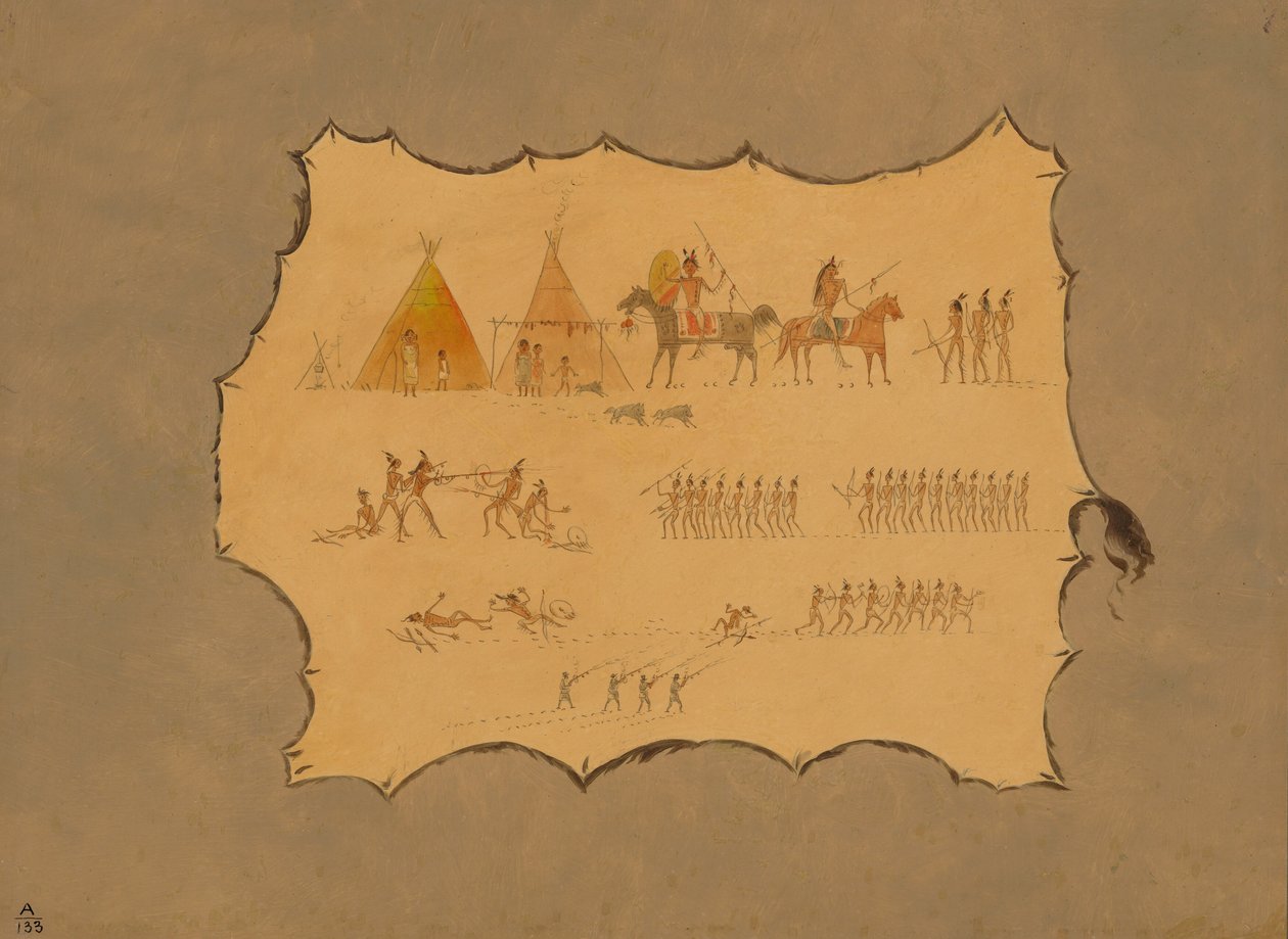 Egy Cheyenne-köntös fakszimile, 18611869. alkotó: George Catlin