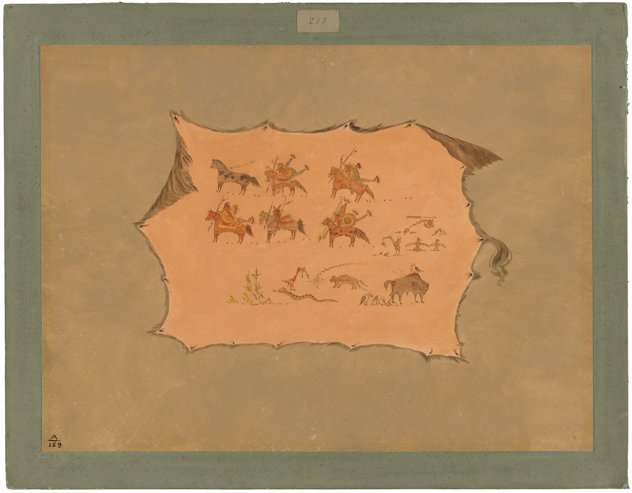 Fakszimile egy Pawnee orvosi köntösről alkotó: George Catlin