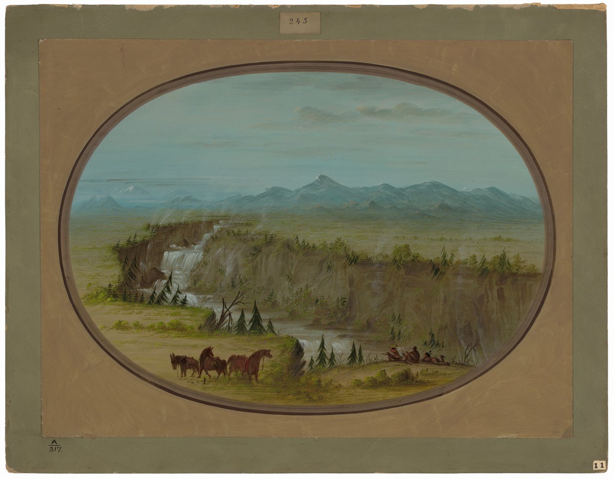 Falls of the Snake River alkotó: George Catlin