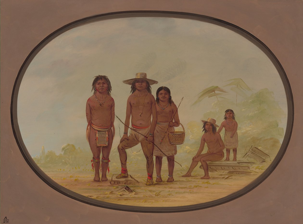 Öt maja indián, 18551869. alkotó: George Catlin