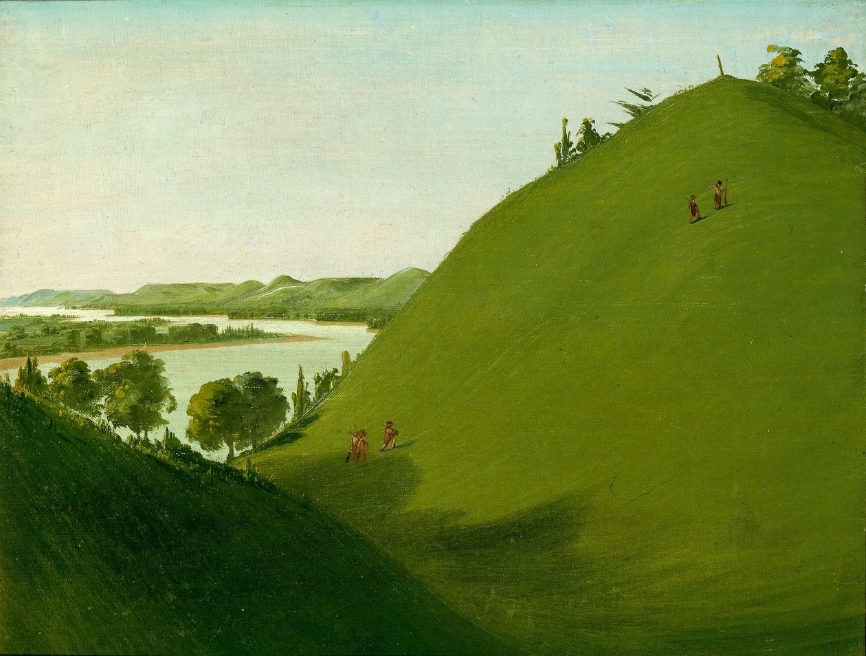 Floyd sírja, ahol Lewis és Clark eltemette Floyd őrmestert 1804-ben alkotó: George Catlin