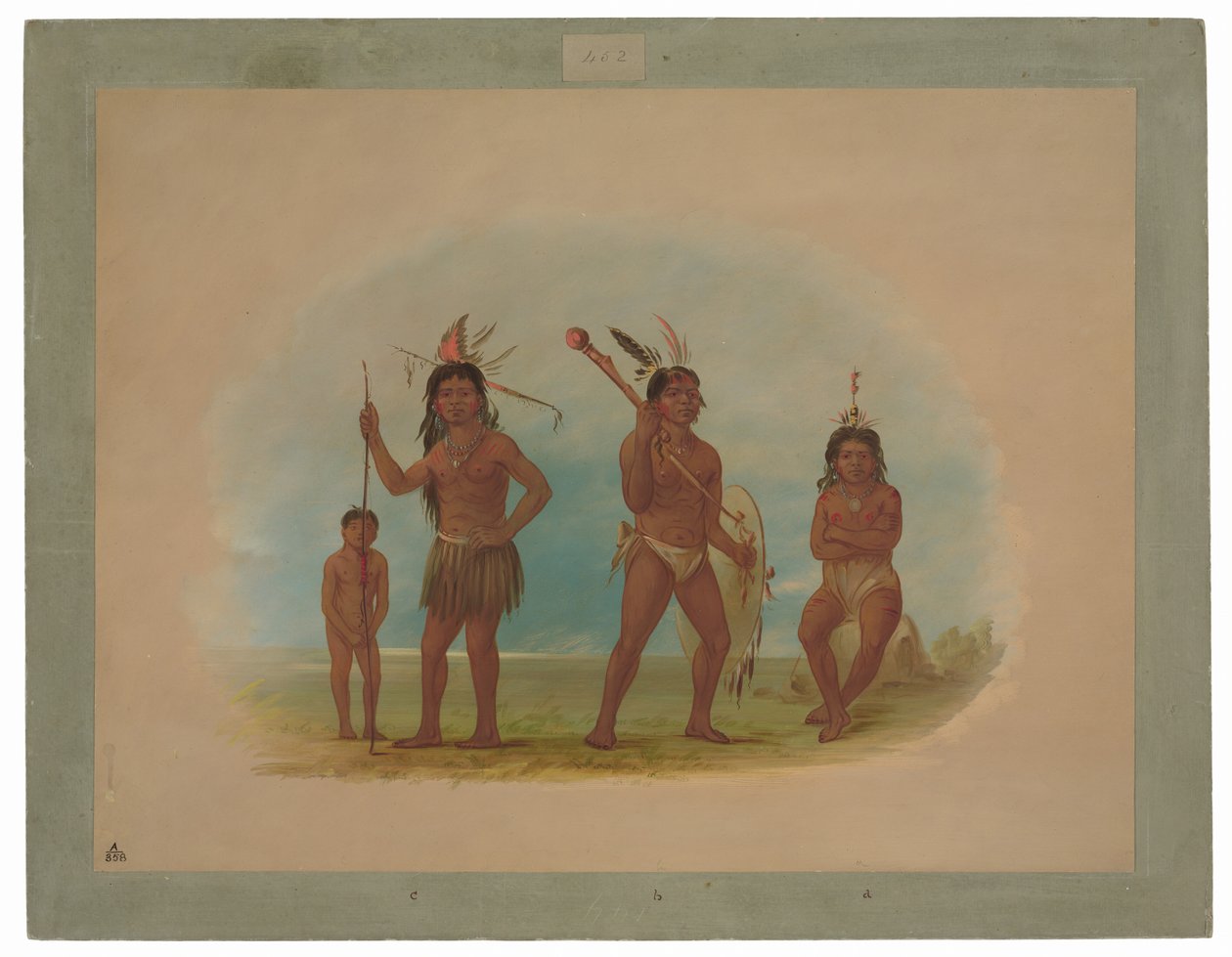 Négy Arowak indián alkotó: George Catlin