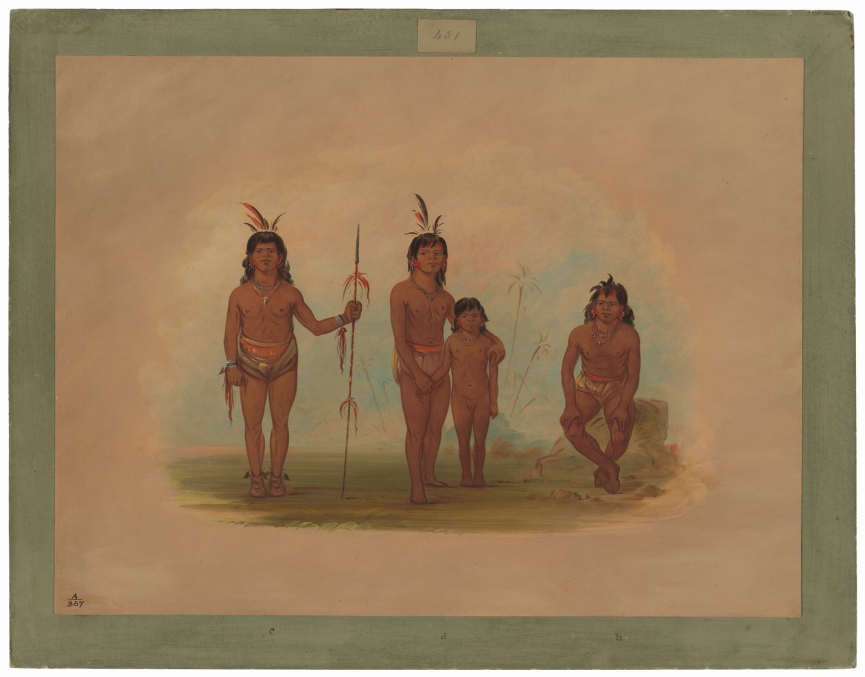 Négy Goo-a-Give indián alkotó: George Catlin