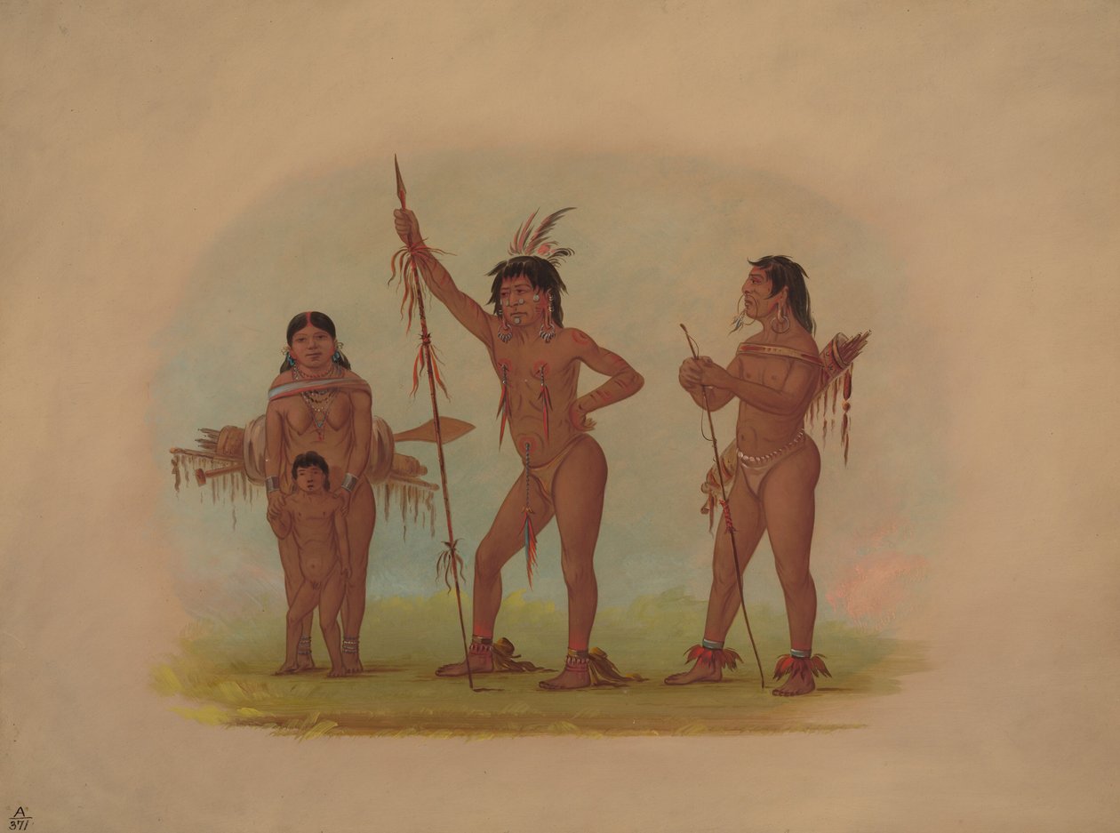 Négy murai indián, 18541869. alkotó: George Catlin