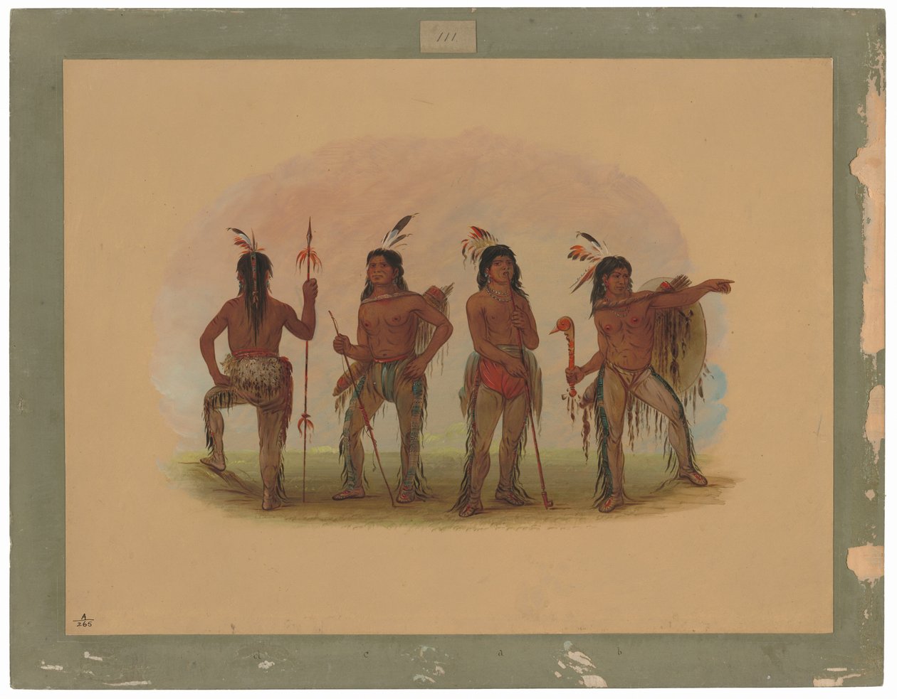 Négy navajo harcos alkotó: George Catlin