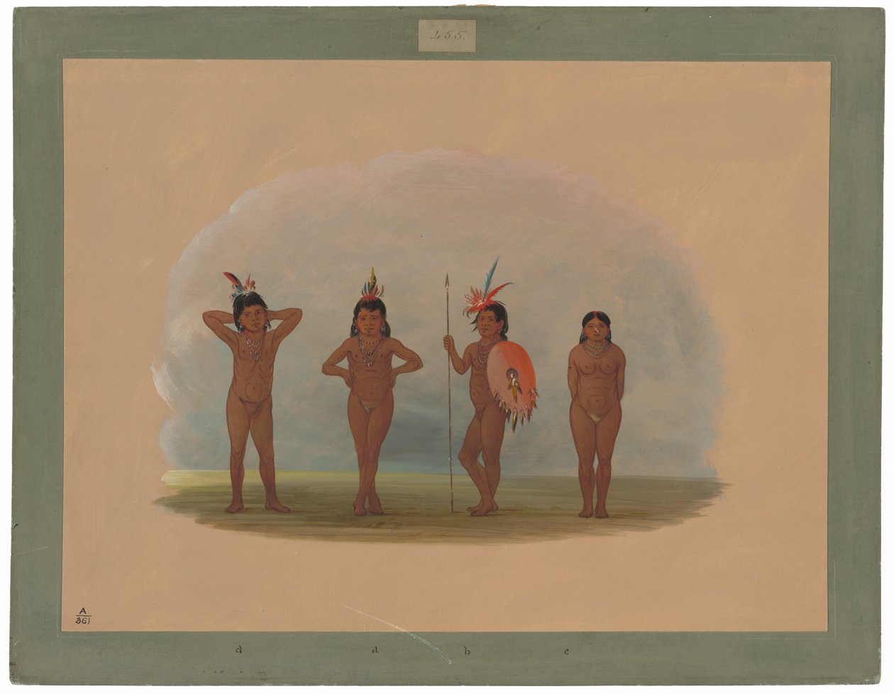 Négy zurumati gyerek alkotó: George Catlin