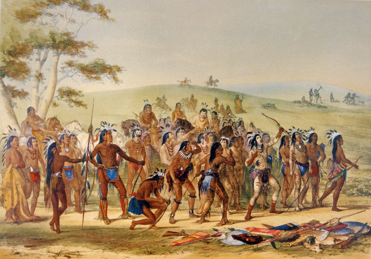 A nyíl játéka (színes litó) alkotó: George Catlin