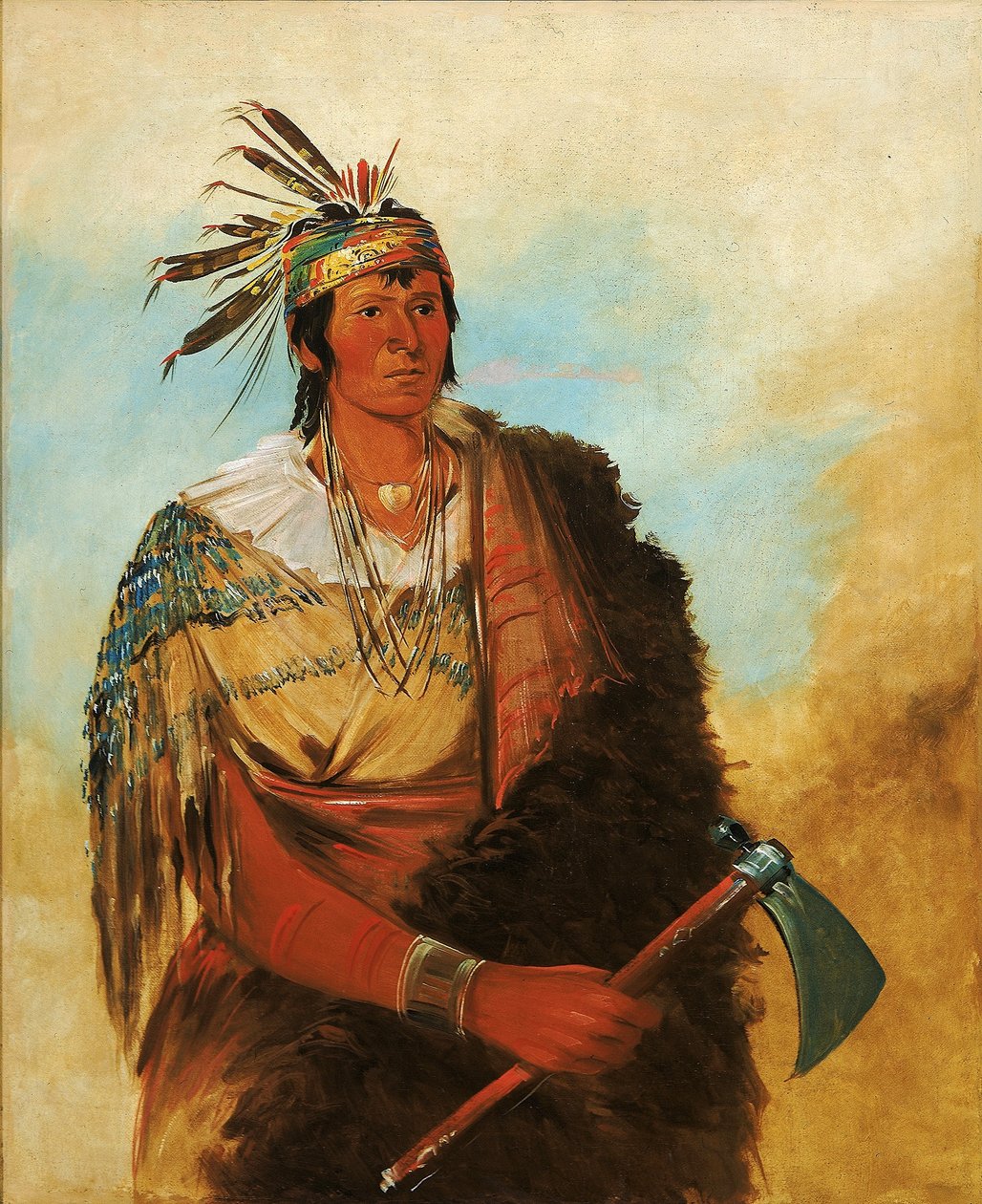 Go-to-ków-páh-ah, Egyedül áll, kitüntetett bátor alkotó: George Catlin