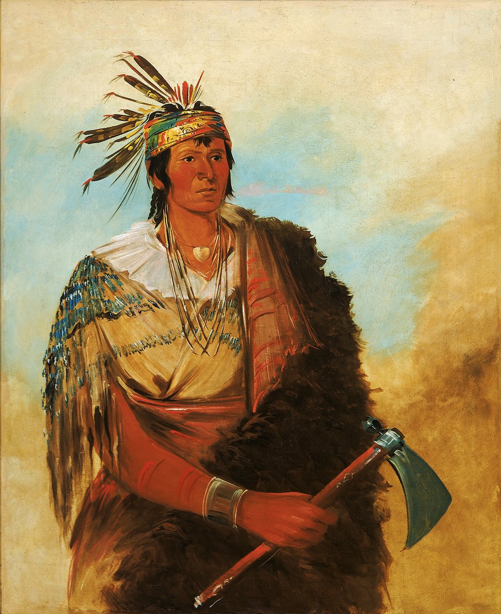 Go-to-ków-pah-ah, kiáll önmagával, kiváló bátor, alkotó: George Catlin