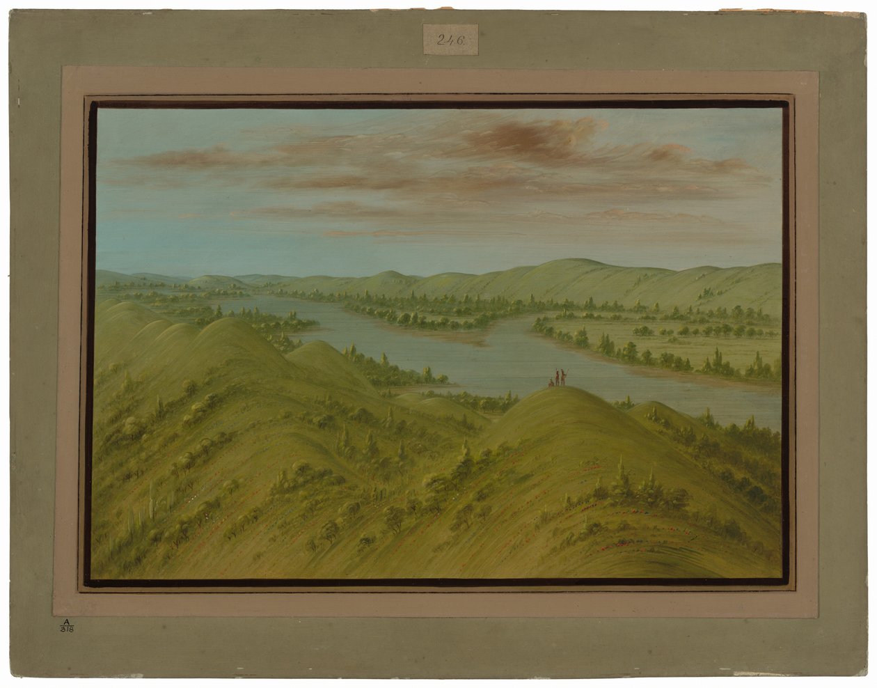 Grassy Bluffs, Felső-Missouri alkotó: George Catlin